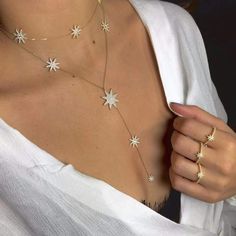 Adinas Jewels, Shooting Star Necklace, Instagram Analytics, Lariat Necklace, Drop Necklace, Star Pendant, Star Charms, Star Necklace, Gold Stars