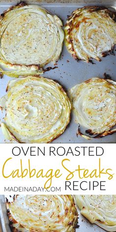 oven roasted cabbage steaks are an easy and delicious side dish for any meal or appetizer