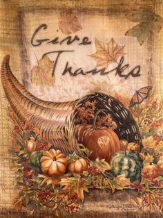 a painting of a turkey with gourds and pumpkins