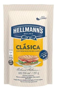 hellman's clasica sandwich bag with cheese and tomato on the side