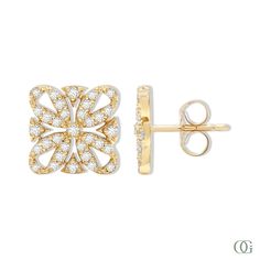 These simple yet elegant diamond earrings feature an intricate floral design ideal for any occasion, they have a unique sparkle and shine that will turn heads. Modern Diamond Earrings, Petite Engagement Ring, High Jewelry Ring, Floral Studs, Sparkle And Shine, Dream Jewelry, High Jewelry, Antique Rings, Diamond Studs