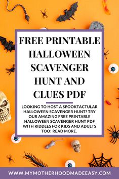 the free printable halloween scavenger hunt and clues