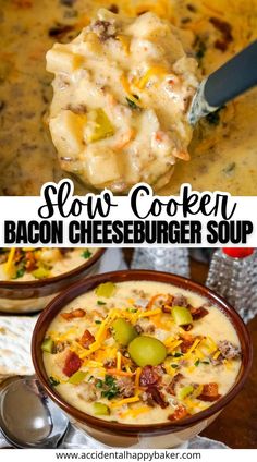 this slow cooker bacon cheeseburger soup is the best way to make it