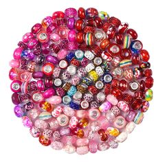 many different colored beads are arranged in a circle