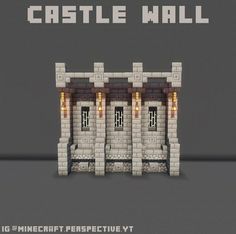 an image of a castle wall made out of lego blocks with the words minecraft perspective