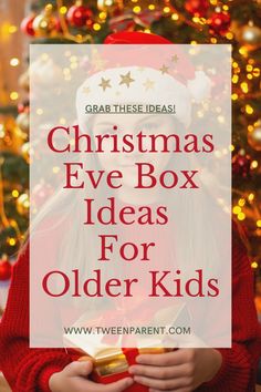 It's never too late to start the tradition of giving your child a Christmas Eve Box. Small items to gift ahead of Santa's arrival that your child will continue to cherish for years to come - from Christmas pajama sets to hot cocoa and food for Santa and his reindeers, these are our favorite Christmas Eve box ideas from the box itself that you can keep for years to come to fun box fillers - get all our ideas at tweenparent.com Christmas Eve Gift Ideas, Diy Christmas Eve Box, Christmas Eve Box Ideas, Christmas Eve Box Fillers, Never Too Late To Start, Christmas Eve Gift, Santa And His Reindeer