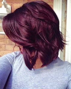 Red Violet Hair Color, Pelo Color Borgoña, Pelo Color Vino, Hair Color Plum, Plum Hair, Pony Tails