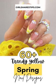 Dive into 60+ fabulous yellow spring nails that are perfect for every occasion! This collection features simple yet cute designs ideal for March, April, and May festivities like Easter and wedding celebrations. Choose from elegant long coffin shapes or basic short styles adorned with floral patterns and glitter hearts. These easy nail ideas include colorful accents in red, pink, blue, green, white, black, and chrome—perfect for making a statement during spring break vacations or date nights!