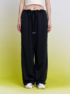 These Piping Belted Wide Pants combine contemporary style with comfort, featuring a wide-leg design that offers a relaxed fit. The pants are equipped with a drawstring waistband, allowing for adjustable tightness for optimal comfort. Subtle piping along the legs adds a refined detail that enhances the pants' overall aesthetics. Crafted from a smooth, flowing fabric, these pants are perfect for creating a polished yet comfortable ensemble. - The wide-leg silhouette ensures a loose and breezy feel, ideal for casual or office settings.- Equipped with a drawstring waist, these pants offer a customizable fit that can accommodate a range of body sizes.- The subtle piping detail along the legs provides a touch of elegance, elevating the simple design.- Made from a soft and lightweight fabric Flowing Fabric, Leg Design, Wide Pants, Drawstring Waistband, Body Size, Lightweight Fabric, Simple Design, Drawstring Waist, Piping