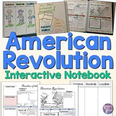 an american revolution interactive notebook with pictures and text on the page, which includes information about america's history