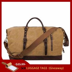 PROMOTION Wholesale & personalization acceptable: contact us for pricing FEATURES Durable Men's Duffle: made of durable & waterproof & wear-resistant waxed canvas. Large Weekender Bag: 60L Capacity for carrying camping, traveling or school necessities, 2-5 days trip. Under seat bag: Fits nicely in the overhead bin or under the flight airplane seat. 3-Ways Carry-on Bag: Comes with detachable and adjustable shoulder strap which easily switch your overnight bag to hand carry/shoulder/crossbody wear Outdoor Canvas Bag With Luggage Sleeve, Canvas Travel Bag With Luggage Sleeve For Outdoor Activities, Large Capacity Waxed Canvas Weekender Bag For Outdoor, Khaki Canvas Travel Bag, Waterproof Brown Canvas Bags, Large Capacity Canvas Weekender Bag For Outdoor, Outdoor Waxed Canvas Travel Bag With Luggage Sleeve, Large Capacity Canvas Weekender Bag For Outdoor Activities, Brown Travel Bag With Pockets For Outdoor