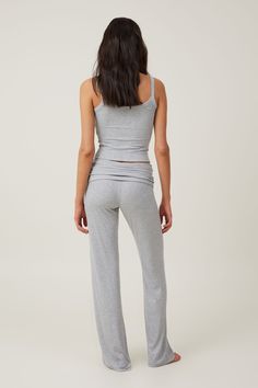 Sleep Recovery Roll Waist Pant Fitted Wide-leg Loungewear Bottoms, Fitted Wide-leg Loungewear Pants, Elastane Pants With Wide Waistband For Loungewear, Fitted Yoga Pants For Lounging, Fitted Bottoms With Elastic Waistband For Lounging, Elastic Waistband Pants For Lounging, Fitted Straight Leg Bottoms For Lounging, Fitted Lounge Bottoms With Elastic Waistband, Fitted Wide Leg Pants For Lounging