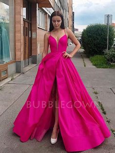 A-Line Fuchsia Satin V Neck High Slit Long Evening Prom Dresses, Cheap Custom prom dresses, MR7468 This dress could be custom made, there are no extra cost to do custom size and color. Description of dress 1, Material: satin, elastic silk like satin, pongee. 2, Color: picture color or other colors, there are 126 colors are available, please contact us for more colors. 3, Size: standard size or custom size, if dress is custom made, we need to size as following bust______ cm/inch waist______cm/inc Pink Satin Prom Dress, Custom Prom Dresses, Prom Dress With Pockets, Prom Dresses Cheap, Sparkle Prom Dress, Prom Dresses With Pockets, Prom Dresses 2020, Simple Prom Dress, Custom Prom Dress