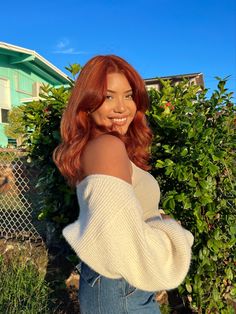 Tan Skin With Ginger Hair, Copper Hair On Morena Skin, Ginger Hair Color Tan Skin, L’oréal Copper Hair, Copper Hair Neutral Skin, Ginger Hair For Olive Skin, Ginger Hair On Medium Skin, Auburn Hair Color On Tan Skin