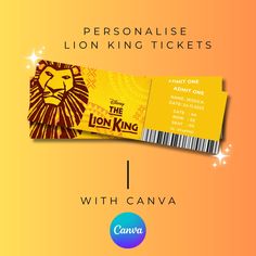 the lion king ticket from canva