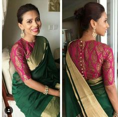 Indian Blouse Designs, Cotton Saree Blouse, Sari Design, Blouse Design Images, Sari Blouse Designs, Indian Saree Blouses Designs