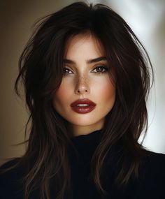 Brunette Hair Makeup Looks, Katie Holmes Hair Color, Hairstyles For Pictures Women, Makeup Ideas For Pale Skin, Long Faces Hairstyles, Hair Styles With Widows Peak Women, Hair Color Ideas For Pale Skin Brown Eyes, Hair Color Ideas For Brunettes Straight, Makeup Looks For Dark Hair