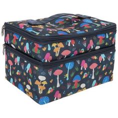 an image of two suitcases with mushrooms on them