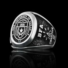 "University Graduation Ring, Silver Personalized Class Rings, Senior Class Ring, College Class Ring, School Ring, High School Class Ring How about designing your own ring? ☞ ☞ ☞  ITEM DESCRIPTION ☜ ☜ ☜ * Material : 925 Sterling Silver (stamped) * Weight : Around 15 GR * Ring Face Size : 20x15MM  * Color & Plating Options : 925 Silver (Polished or Matte) , Gold Plated(925 Silver) , Black Rhodium Plated (925 Silver) * Ring Size : Please inform us about your ring size.  ☞   In the last picture, ring sizes differing from country to country are given. Determine your size according to the \"US Ring Size System\"  and give your order to us.  If you are unsure, you can contact us for assistance. We will  be happy to assist you.   ☞ Please share with us the texts, pictures , logos or symbols you wa Class Rings College, University Rings, Class Rings High School, Graduation Ring, School Rings, Picture Ring, Class Rings, College Class, Graduation Rings