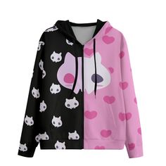 ⚝ The Skully Cat Hoodie is here for the unique and trendy vibe you've been looking for. This hoodie is a full zip hoodie with pocket and a long lasting print that is perfectly dyed into high quality cotton fabric. The print vibrancy is amazing and will last through the wash.  Its unisex sizing makes it a perfect gift for guys and girls! Style it with your favorite jeans and sneakers or lounge lounge in this soft hoodie and chill - The Streetwear Hoodie is the aesthetic clothing you need in your Kawaii Cartoon Print Hoodie For Streetwear, Kawaii Streetwear Hoodie, Cute Anime Print Hoodie For Streetwear, Casual Anime Print Hoodie For Halloween, Trendy Anime Print Hoodie Sweatshirt, Casual Halloween Anime Print Hoodie, Kawaii Black Hoodie For Fall, Black Kawaii Hoodie For Fall, Black Kawaii Hoodie Sweatshirt