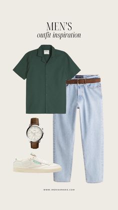 10 Men's Summer Outfit Ideas | Erika Marie Cool Summer Outfits For Men, Male Spring Outfits, Boys Outfits Aesthetic Casual, Mens Style Aesthetic, Boy Outfits Aesthetic Casual, Outfits For Men Summer, Erika Marie, Neutral Summer Outfits