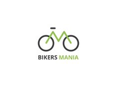 the logo for bikes maniaia, which is designed to look like an old bicycle