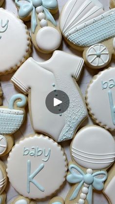 cookies decorated to look like baby's first year