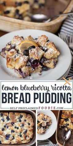 lemon blueberry ricotta bread pudding recipe