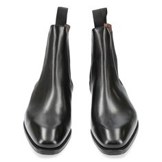 CHELSEA BOOTS IN BOX-CALF BLACK Cordovan Shoes, Leather Boot Shoes, Exclusive Shoes, Shoe Tree, Black Chelsea Boots, Goodyear Welt, Shoes Outlet, Handmade Shoes, Leather Fashion