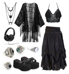 Dark Hippie, Hippie Goth, Mode Hippie, Whimsy Goth, Alt Outfits, Estilo Hippie, Swaggy Outfits, Hippie Outfits, Fairy Grunge