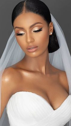 Make Up For Brides Natural, Bride Make Up Black Women, Bridal Make Up For Brown Skin, Wedding Makeup Medium Skin Tone, Light Skin Wedding Makeup, Bridal Makeup For Medium Skin Tone, Black Bridal Makeup Light Skin, Wedding Makeup Light Skin Black Women, Bridal Make Up Brown Skin