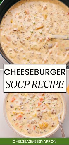 Cheeseburger Soup Soup Recipes Cheeseburger, Cheeseburger In Paradise Soup, Cheeseburger Soup With Frozen Hashbrowns, Cheesy Cheeseburger Soup, Cheese Burger Chowder, Cheeseburger Soup Hashbrowns, Cheeseburger Soup No Potatoes, Hamburger Meat Soups, Soups Made With Hamburger