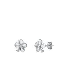 Sterling Silver Clear Cubic Zirconia Plumeria Flower Earrings 925 High Polished Jewelry Female All our silver jewelry is crafted from .925 silver also commonly referred to as sterling silver. Sterling silver is the standard for beautiful high-quality silver jewelry and cannot be replicated by lower priced silver plated jewelry. It is 92.5% pure silver, mixed with alloys to add strength and durability to stand the test of time. Keep your fine jewelry shiny and elegant by storing it properly. Jewe Tarnish Remover, Silver Jewelry Earrings, Silver Plated Jewelry, Plated Jewelry, Pure Silver, Flower Earrings, Silver Earrings, 925 Silver, Silver Plated