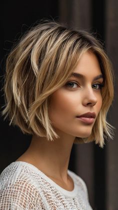 Short Bob Hairstyles Bob Haircut 2024, Short Cuts For Fine Hair, Hair Bangs And Layers, Italian Bob, Bangs And Layers, Grown Out Pixie, Trendy Bob, Short Blonde Bobs, Short Wavy Bob