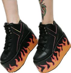 Yru Shoes, Let It Burn, Bring The Heat, Black Man, Sneaker Brands, Platform Sneakers, On Fire, Black N Yellow, The Heat