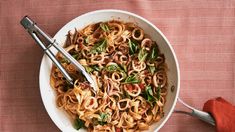 Lemon-Chile Calamari Pasta Calamari Pasta, Clam Pasta, Bon Appetite Recipes, Pappardelle Pasta, Cherry Tomato Pasta, Creamy Cucumber Salad, Creamy Cucumbers, Italian Vacation, Yummy Pasta Recipes