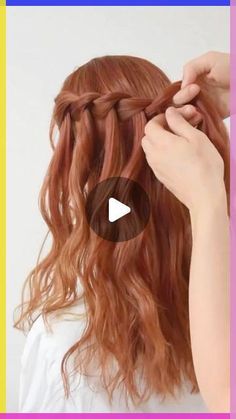 Hair Updo Tutorials, Elegant Hairstyles For Short Hair, Darkest Blonde, Hair For Homecoming, Brunette Shades, Waterfall Hairstyle, Picture Day Hair, Natural Hair Tutorials, Long Hair Video