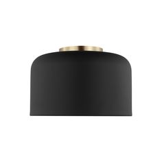 a black and gold light fixture on a white background, with the top half turned down