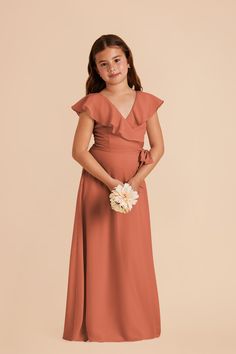 L / terracotta Terracotta Flower Girl Dress, Coral Flower Girl Dresses, Girls Orange Dress, Flowergirl Dress, Terracotta And Green, Girls Fall Dresses, Junior Girl Dresses, Birdy Grey, Burnt Orange Dress