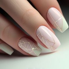 Trendy Nails Ideas For Summer, Nails Trending Now 2024, Nail Embellishments, Geometric Nails, Pumpkin Nail, Geometric Nail Art, September Nails, Manicure Gel