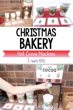 christmas bakery hot cocoa machine for kids to play with