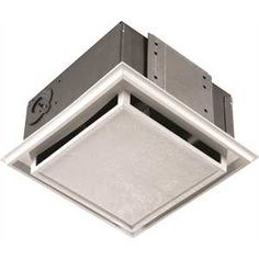 a white ceiling mounted exhaust fan