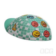 Made from Quick-Dry breathable polyester, this is a one-size-fits-most Men's Pixel Mania Emoji 8 Bit Quick-Dry Cycling Cap lets you complete the outfit in ways others don't bother to.Made with 140GSM upper piece for durability on helmet padding, and 100GSM mesh side pieces to aid cooling of the head while riding, our caps use the same full-sublimated printing as our popular jersey range.Backed by a 60-Day money-back guarantee you can rock that retro cap look on and off the bike.Men's Pixel Mania Breathable Green Baseball Cap, Adjustable Graphic Print Baseball Cap For Sports, Breathable Green Hat For Sports Events, Multicolor Sports Baseball Cap, Multicolor Baseball Cap For Sports, Sports Baseball Cap With Graphic Print, Multicolor One Size Baseball Cap For Sports, Fun Green Sports Hats, Multicolor Visor Baseball Cap For Sports