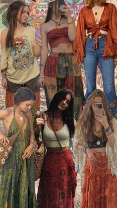 Hobo Pants Outfit Boho Style, High Water Festival Outfit, Boho Outfits Simple, Mxmtoon Concert Outfits, Cage The Elephant Concert Outfit Ideas, Grunge Bohemian Outfits, Dirty Heads Concert Outfit, Jungle Aesthetic Outfit, Boho Clothing Aesthetic