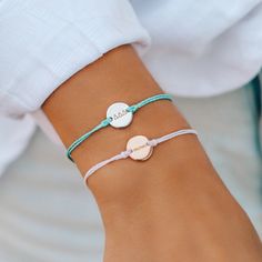 Cute Symbols, Waves Symbol, Coin Charm Bracelet, Pura Vida Bracelets, Coin Bracelet, Greek Letters, Important Dates, Custom Engraving, Delicate Bracelet