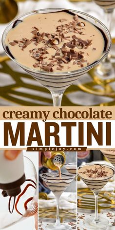 Indulge in a Creamy Chocolate Martini, the perfect Valentine’s Day cocktail recipe! This easy Valentine’s Day drink uses three ingredients: Irish cream, vodka, and chocolate liqueur, topped with chocolate shavings. Try it today for a sweet and festive treat! Chocolate Martini Recipe, Dessert Cocktails, Chocolate Martini, Martini Recipe, Chocolate Liqueur, Romantic Ideas, Creamy Chocolate, Chocolate Shavings, Irish Cream