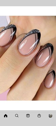 Cool Blue Nails Sophisticated Nails Classy Chic, Cat Eye French Tip Nails Almond, Classic Nail Designs Elegant, Purple And Silver Nails, Oval Nails Designs, Nail Art Images, French Tip Nail Designs, Fancy Nails Designs, Trendy Nail Art Designs