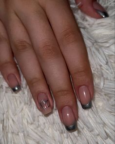 Silver Gray french nail tips. The Weeknd concert nails Makeup Looks For The Weeknd Concert, Starboy Nails, Weeknd Nail Art, Weeknd Inspired Nails, Xo Weeknd Nails, The Weeknd Nails Design After Hours, The Weeknd Inspired Nails