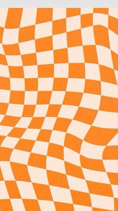 an orange and white checkerboard pattern is shown