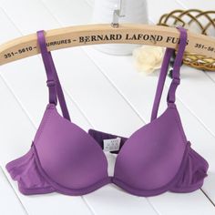 Premium Quality Push up bra Brassiere Small Size Lingerie Thick Padded Support Add 2 Cup Bras , Womens Intimates Sleep Fitted Purple Bra With Adjustable Straps, Purple Fitted Bra With Adjustable Straps, Solid Color Push-up Bra With Padded Cups, Solid Push-up Bra With Padded Cups, Push-up Bra With Padded Cups, Summer Full Cup Padded Bra, Summer Purple Underwire Bra, Purple Push-up Bra For Summer, Summer Underwire Bra In Purple